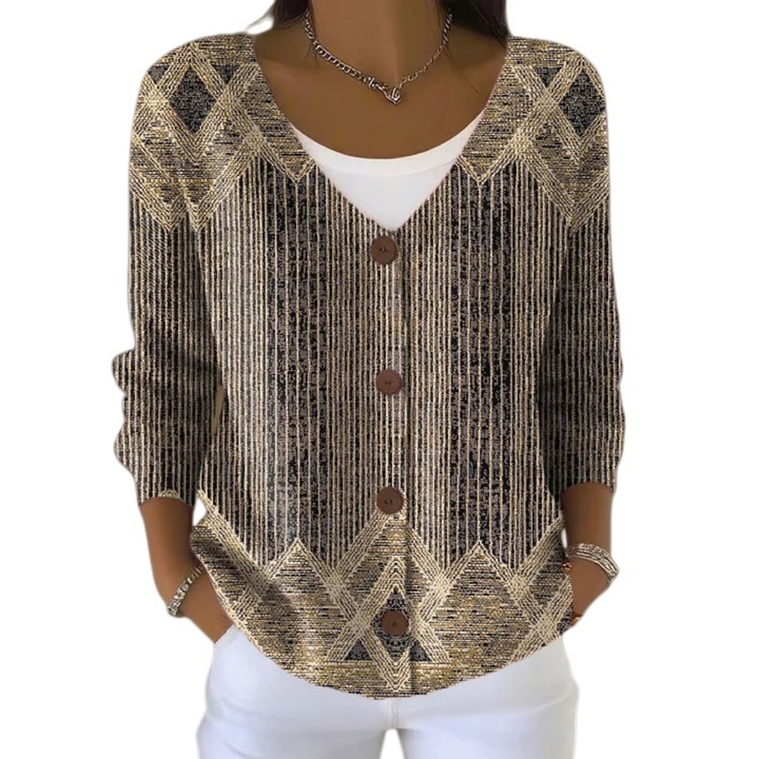 Women Christmas Cardigan Fashion Long Sleeve Button-Up Sweater Casual Streetwear